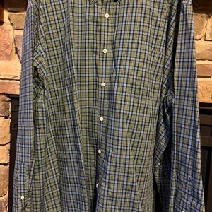 Croft & Barrow Blue and Green Checkered Shirt